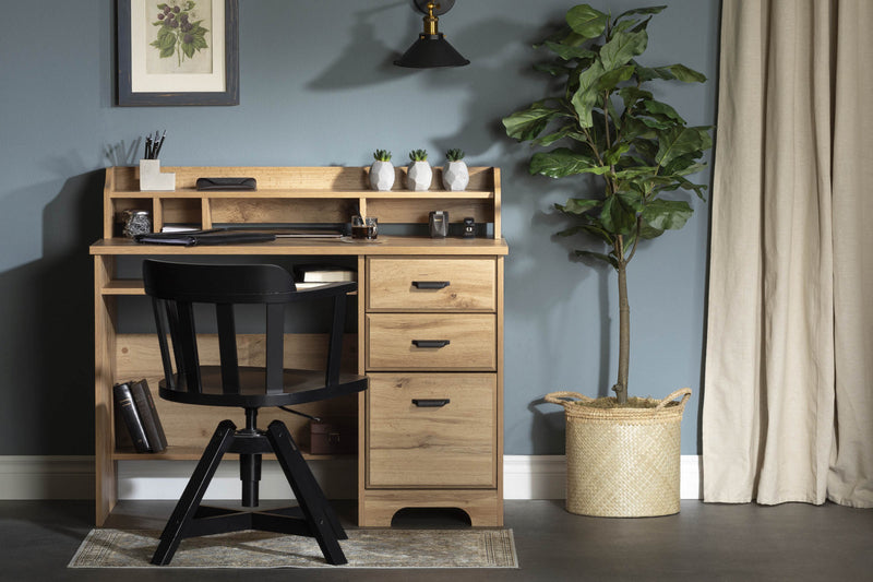 Versa Bureau De Travail Pour Ordinateur Avec Huche - Chene Nordique