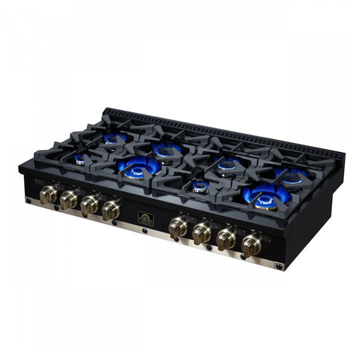 Table de cuisson au gaz Ambassador 48 po, noire, 8 bruleurs – FCTGS5799-48CPBLK