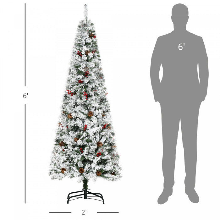 Homcom Arbre De Noel Artificiel De Neige Avec Pomme De Pin