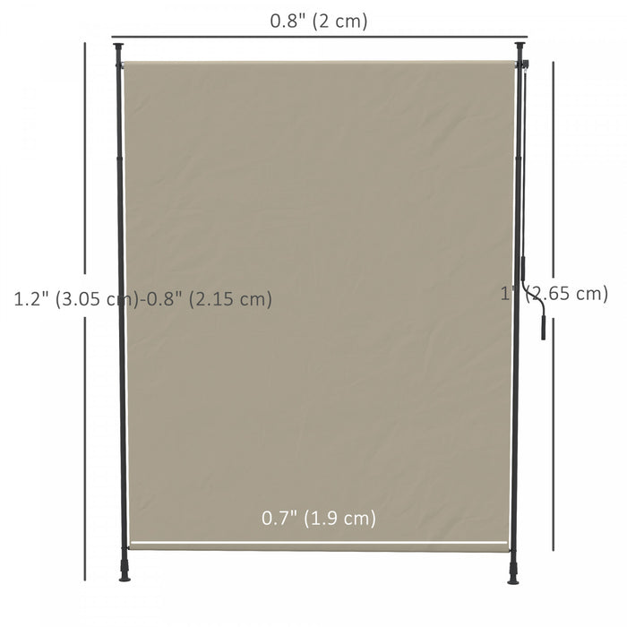 Outsunny Store Retractable 7' x 10', Ecran de Confidentialite, Beige