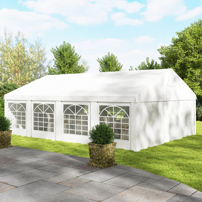 Outsunny Tente De Fete, Abri D'auto 19,6'x26' Avec 8 Fenetres Et Aerations