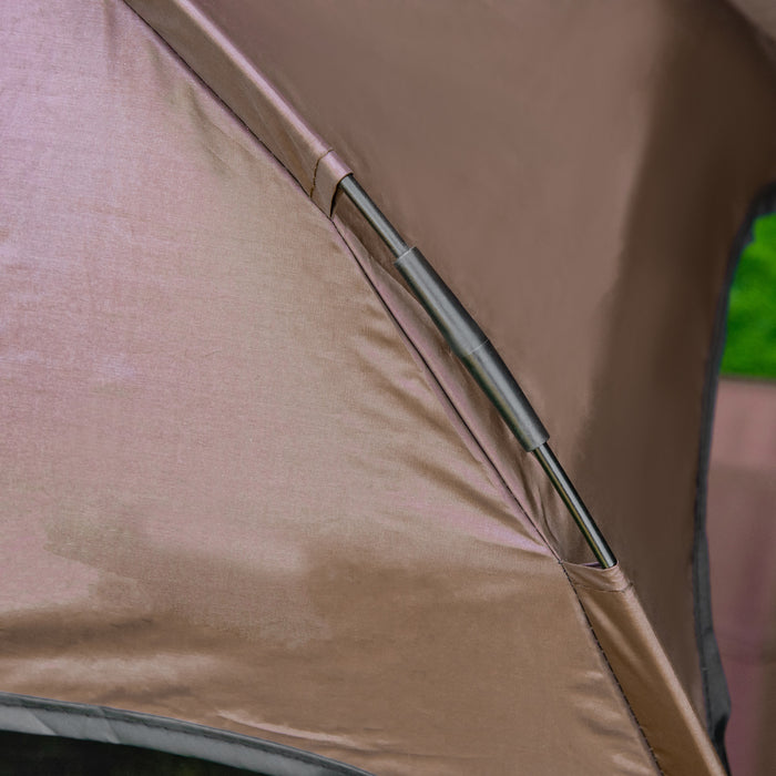 Pawhut Lit De Refroidissement Sureleve Portable Pour Chien Avec Auvent Pour Chiens De Petite Taille, Interieur Et Exterieur, 30\" L X 24\" L X 28.75\" H