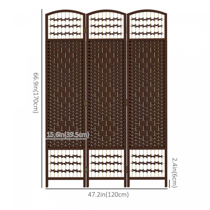 Homcom Separateur De Piece Pliable A 4 Panneaux De 5,6 Pi