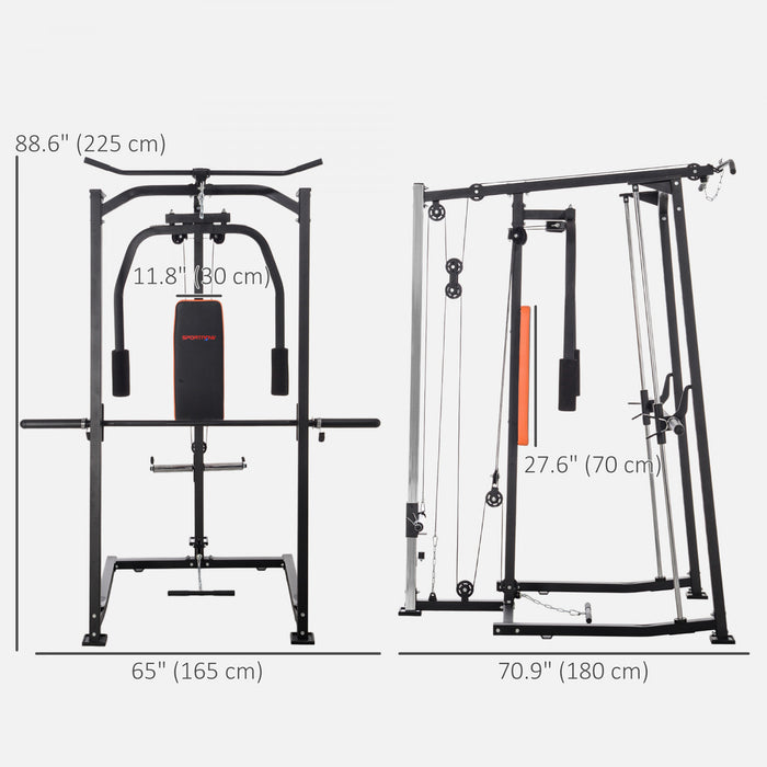 Soozier Multi-gym Smith Machine, Cage Pour L'halterophilie A Domicile