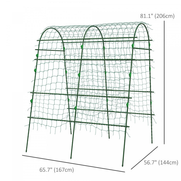 Outsunny Treillis De Jardin Pour Plantes Grimpantes, 6.8ft De Hauteur