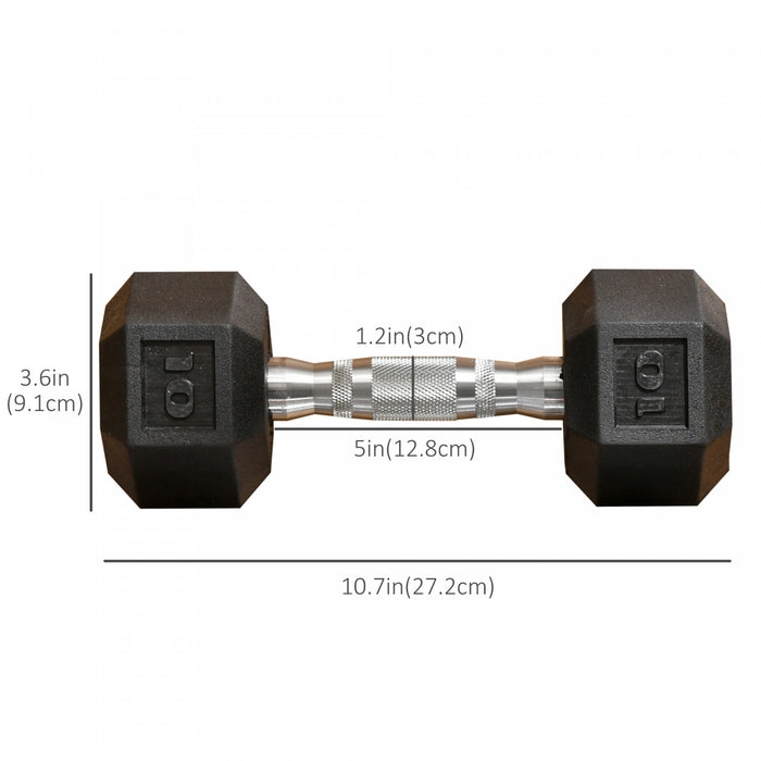 Soozier Ensemble halteres caoutchouc 20lbs (10lbs chaque)