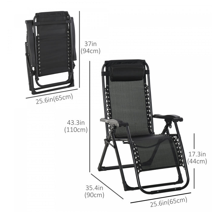 Chaise Inclinable A Gravite Zero Outsunny Avec Dossier Reglable, Rouge Vin