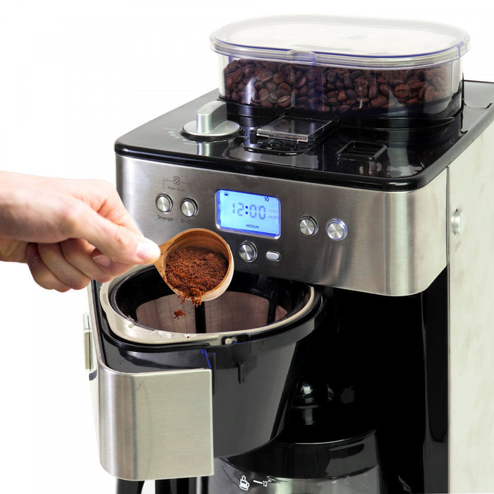 Cafetière à moudre et infuser Kenmore Elite en acier inoxydable - KKECMGBSS