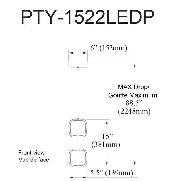 Luminaire suspendu Patsy de Dainolite en silicone blanc qui diffuse la lumière, avec fini laiton vieilli et ampoule à DEL de 20 W