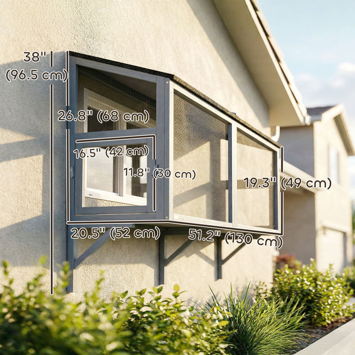 PawHut Catio pour chats d'exterieur pour fenetre