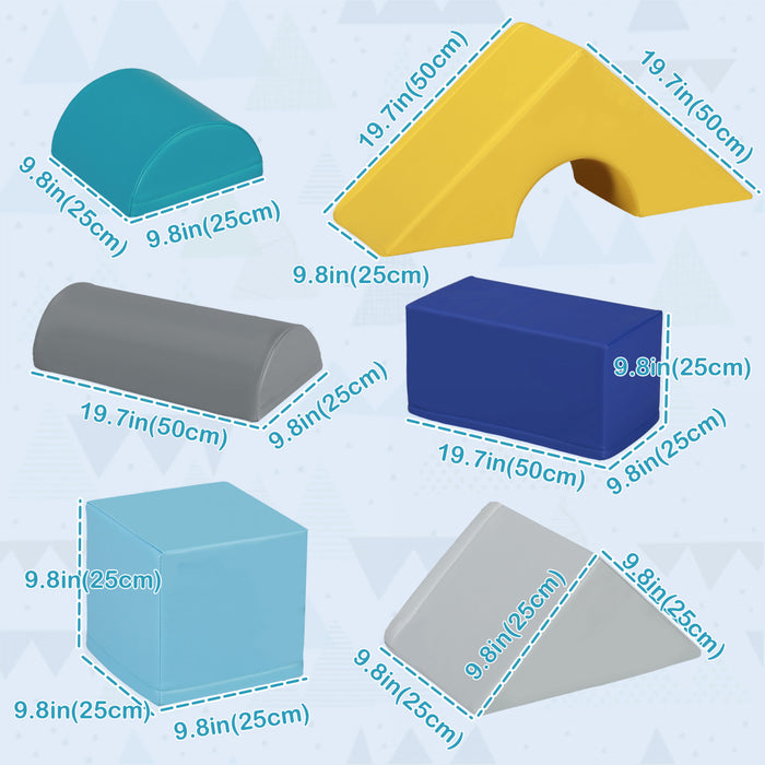 Soozier Blocs De Jeu Souples 11 Pcs Pour Enfants De 1 A 3 Ans, Multicolore