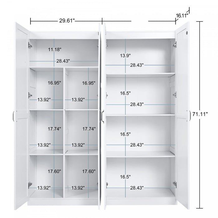 Armoire moderne Hopkins 2 pieces en blanc