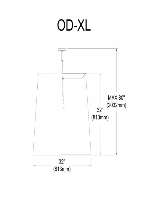 Très grand luminaire suspendu de Dainolite avec très grand abat-jour cylindrique blanc et argenté, et 1 ampoule