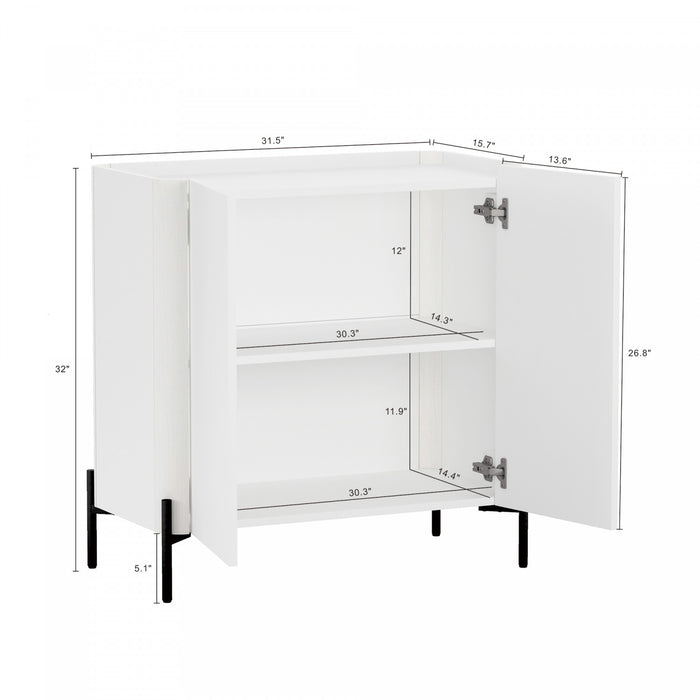 Armoire d’appoint moderne Abbey 32\" en blanc