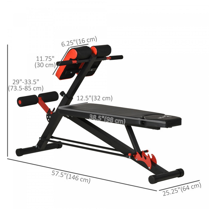 Soozier banc d'hyper extension reglable multifonctionnel banc d'halteres