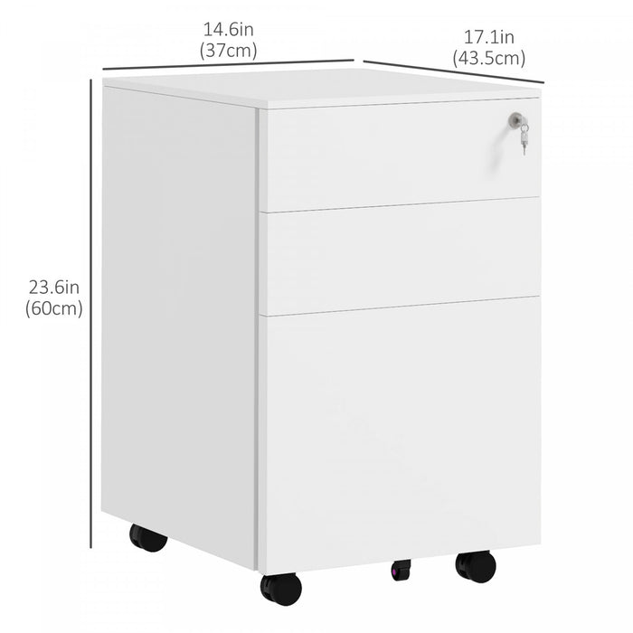 Vinsetto Classeur Vertical A 3 Tiroirs Pour Lettre A4 Format Legal