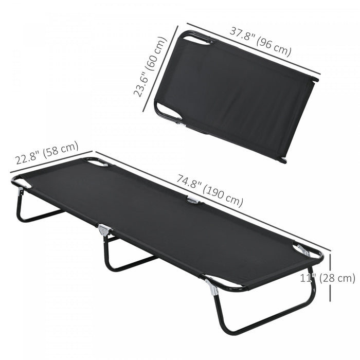Outsunny Lit De Camping Pliant Pour Adultes, Lit De Couchage Portable