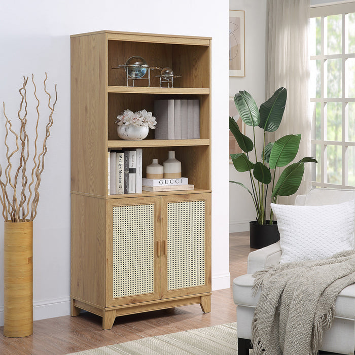 Ensemble de salon Sheridan Mid-Century Modern 4 pieces en bois naturel