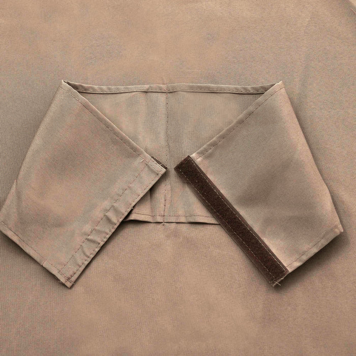 Outsunny Ensemble De Parois Laterales De Gazebo Universel Avec 4 Panneaux, Crochets/anneaux En C Inclus Pour Pergolas Et Cabanas, Marron