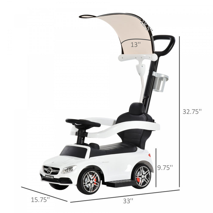 Porteur Enfants Voiture Enfant Multi-equipee 12-36 Mois Coffre Klaxon Effet Musical Polypropylene Blanc