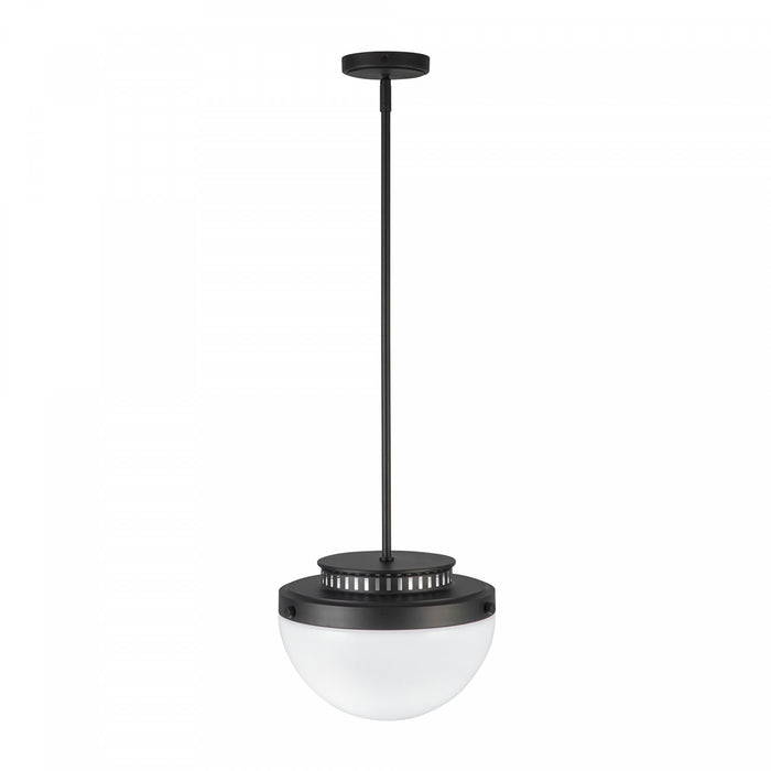 Suspension A 1 lampe Dahlia De 12 po, Noire