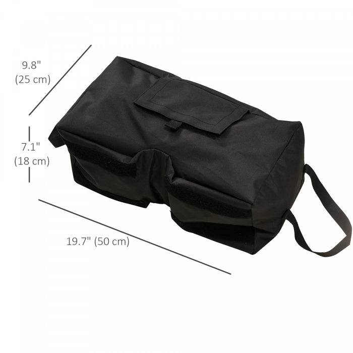 Outsunny Base Ponderee 2pcs, Sac de Poids avec Pelle, Noir