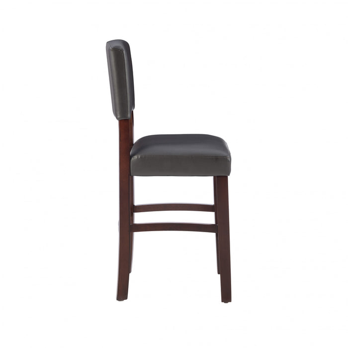 Tabouret Monaco de hauteur comptoir en similicuir - espresso