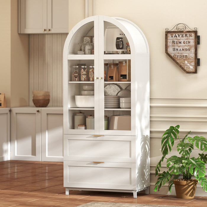 HOMCOM Meuble Garde-Manger avec Arche, 71\" de Haut, Rangement Cuisine