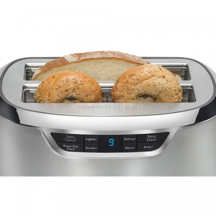 Grille-pain Kenmore Elite à fentes longues pour 4 tranches avec éjection automatique, acier inoxydable - KKELST4SS