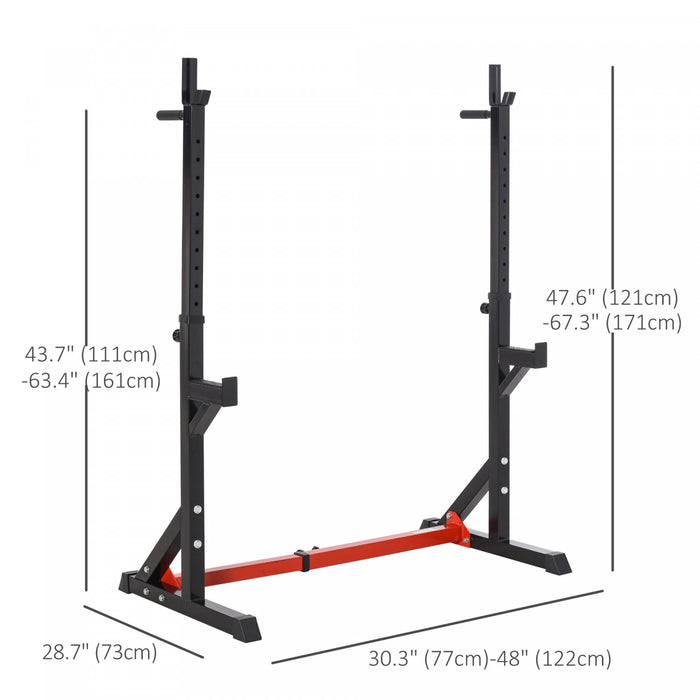 Soozier Paire De Supports Pour Halteres Et Bancs De Musculation, En Acier, Reglables En Hauteur Et En Base.