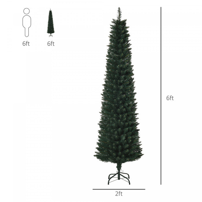 Homcom Arbre De Noel Artificiel De 6 Pieds 380 Pointes De Branche