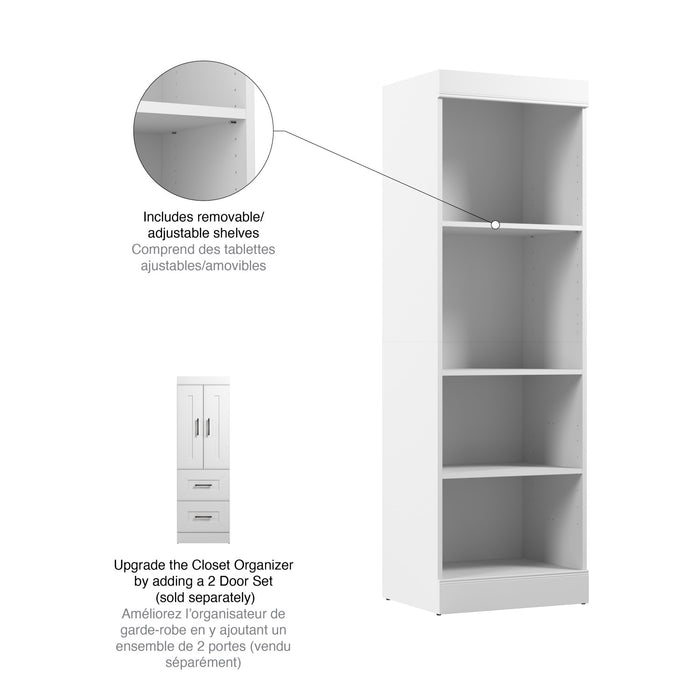 Organisateur de garde-robe Edge de Bestar de 25 po (L) - blanc