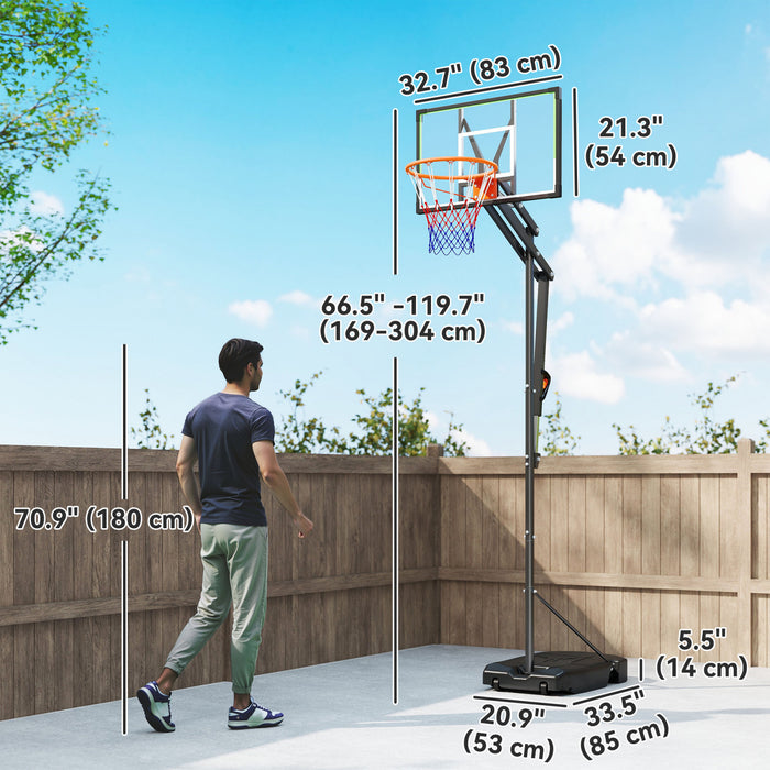 Soozier Panier de Basketball, Reglable de 4.1-8.5pi avec cerceau de 33\"