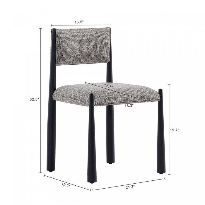 Chaise d’appoint en metal boucle Lennor style milieu du siecle, couleur champignon – Lot de 2