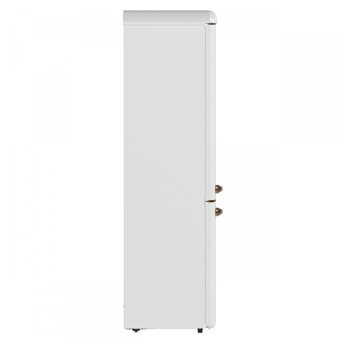 Refrigerateur Storico de 22 po de style retro avec congelateur inferieur, blanc, 9 pi³ – FFFFD1745-22WHT