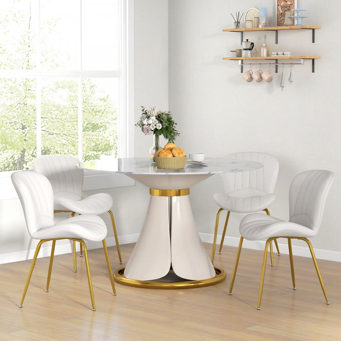 Ensemble de 4 chaises de salle a manger HOMCOM avec dossier rembourre