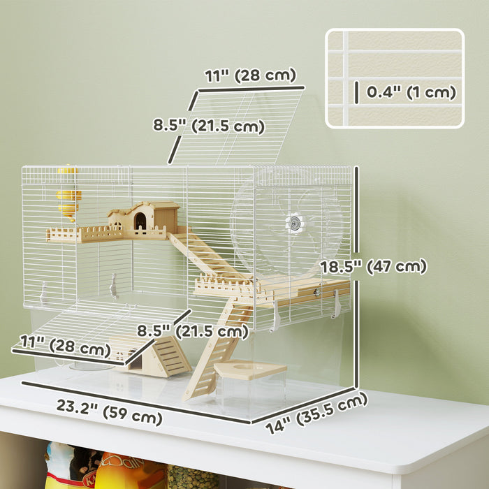 360° Viewing Transparent Hamster Cage
