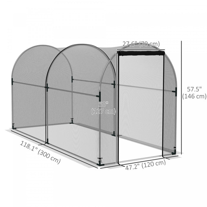 Outsunny Cage de Protection Plantes Anti-Animaux avec Porte Zippee