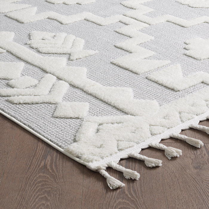 Carpette à poil long Quinto Tres Moroccan - 5 pi 7 po x 7 pi 3 po