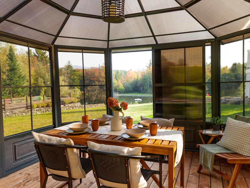 Gazebo Penguin Florence - Solarium 12x12 Toit de polycarbonate