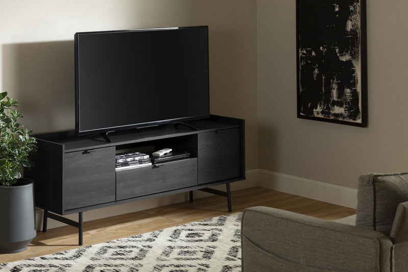 Meuble pour téléviseur City Life avec rangement - chêne gris