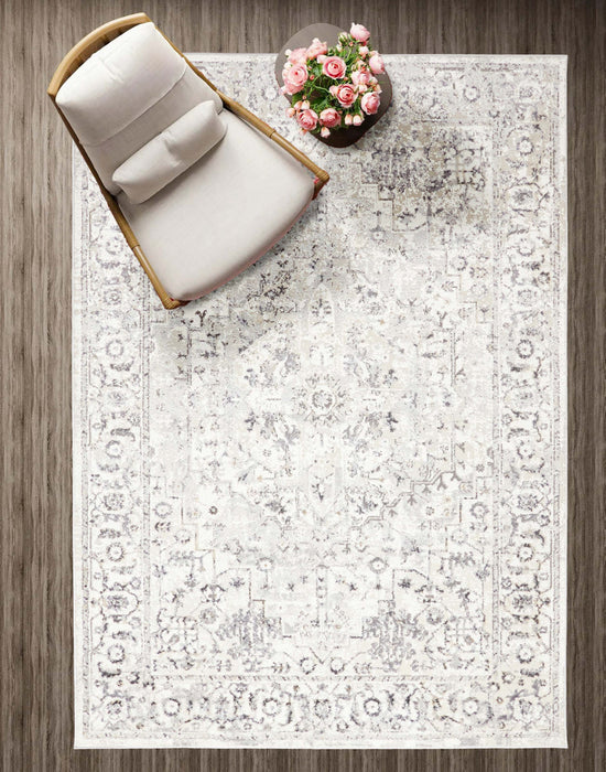 Tapis Traditionnel Mira 8'0\" x 10'0\" en Gris