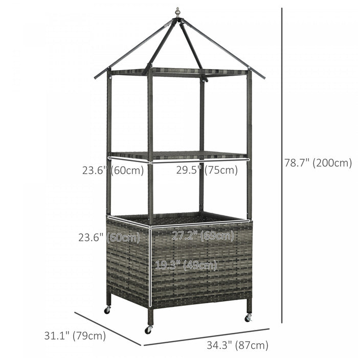 Porte-serviettes Outsunny Pour Piscine, Porte-serviettes Couvert