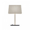 Lampe de table carrée classique dorée de 24 po avec abat-jour texturé