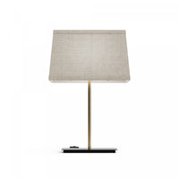  Lampe de table carrée classique dorée de 24 po avec abat-jour texturé