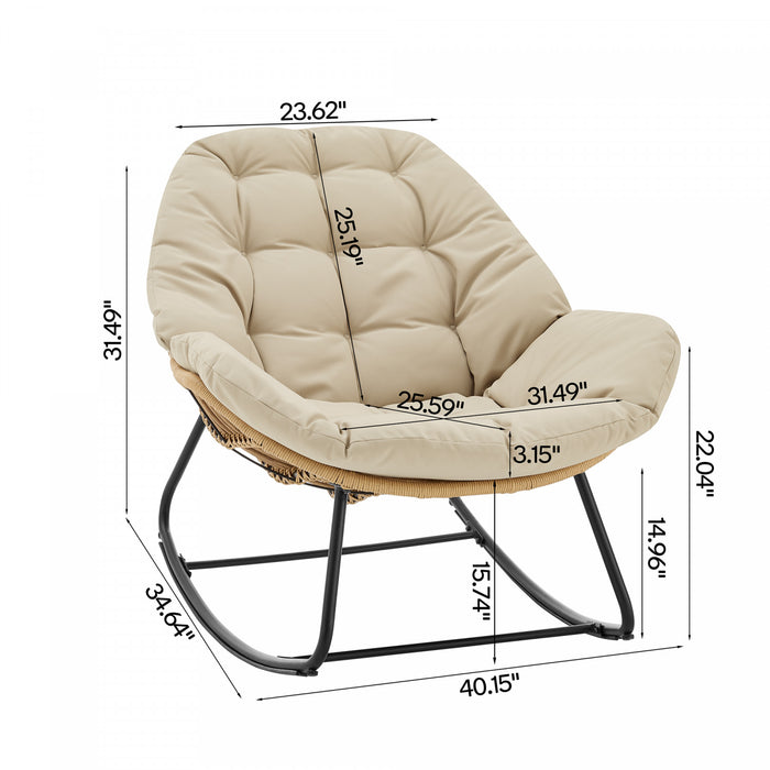 Ensemble moderne Benson de 3 fauteuils lounge en creme - Lot de 6