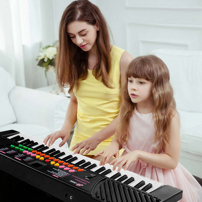 Costway Clavier Electronique 54 Touches, Piano Electrique pour Enfants avec Micro et Adaptateur