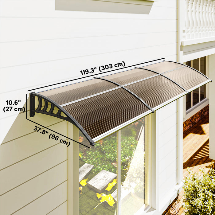 Outsunny Auvent de fenetre Auvent de porte Porte d'entree Patio exterieur