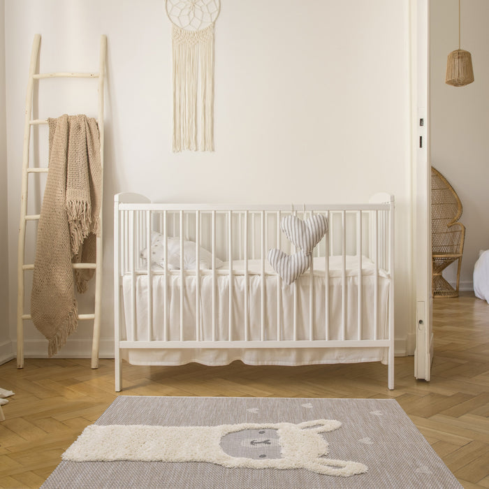 Carpette à motif lama pour enfants - 5 pi 3 po x 7 pi 7 po