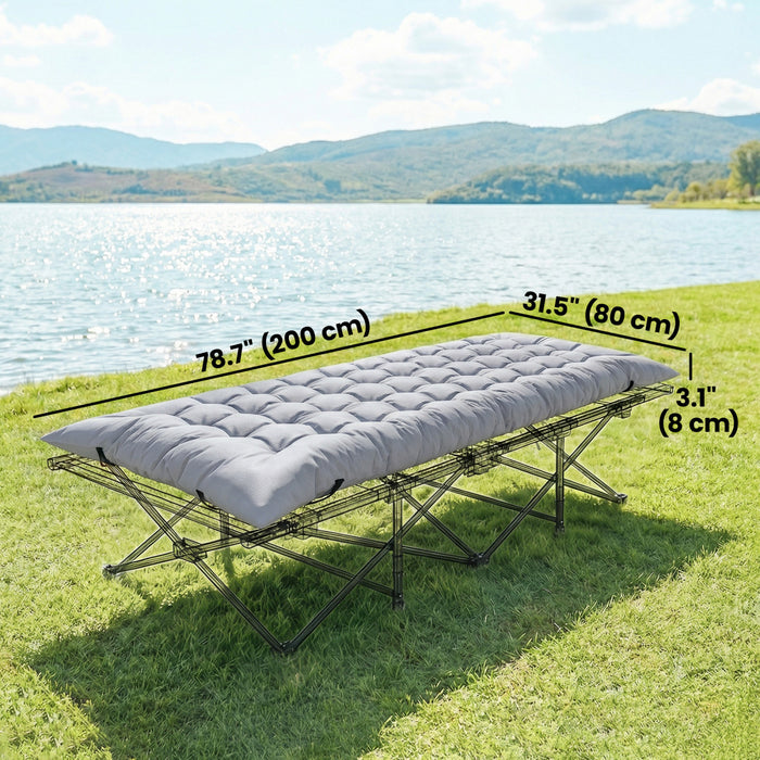 Tapis de Couchage Outsunny, Matelas de Camping avec Sangles Elastiques